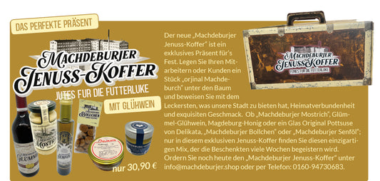 Machdeburjer Jenuss-Koffer mit Glühwein