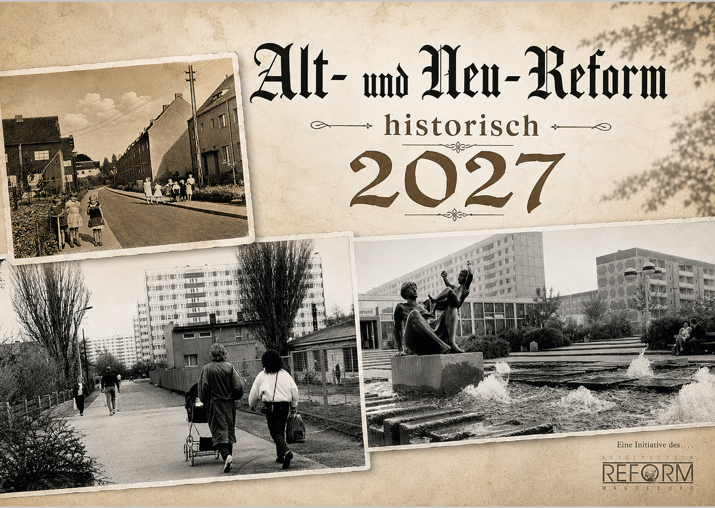 DIN A3-Wandkalender „Alt- und Neu-Reform historisch“