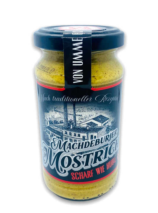 Machdeburjer Mostrich  "Scharf wie Hulle"