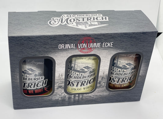 Geschenkebox „Machdeburjer Mostrich“ (mit 3 Sorten) - machdeburjer.shop